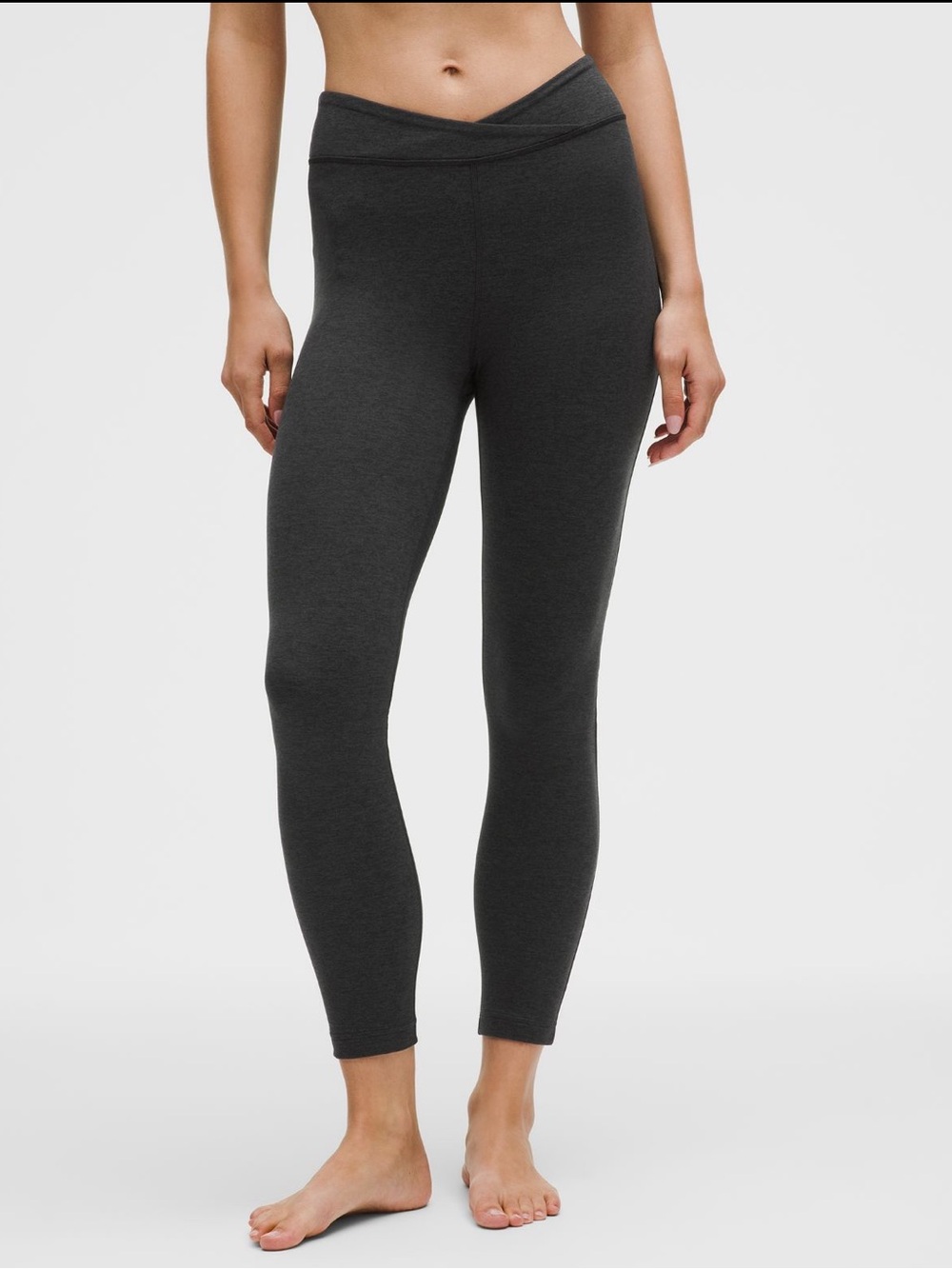 Worn Once! Lululemon Softey Suedey Cross Waist Tight 25” - Black